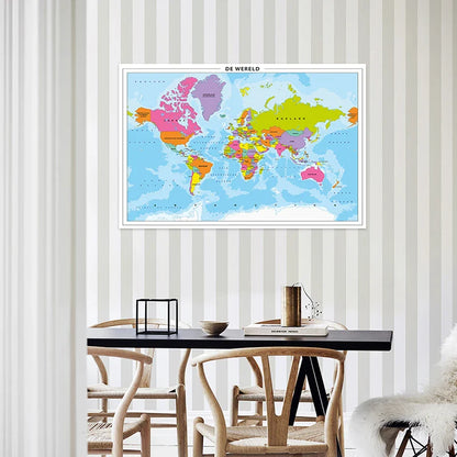 Wereldkaart als prikbord – Praktisch en decoratief