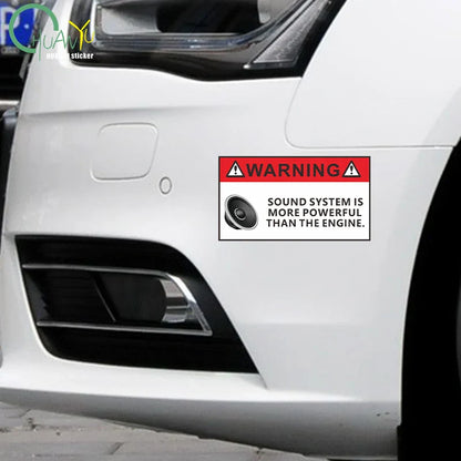 Auto stickers - Waarschuwende stickers voor krachtig geluidssysteem