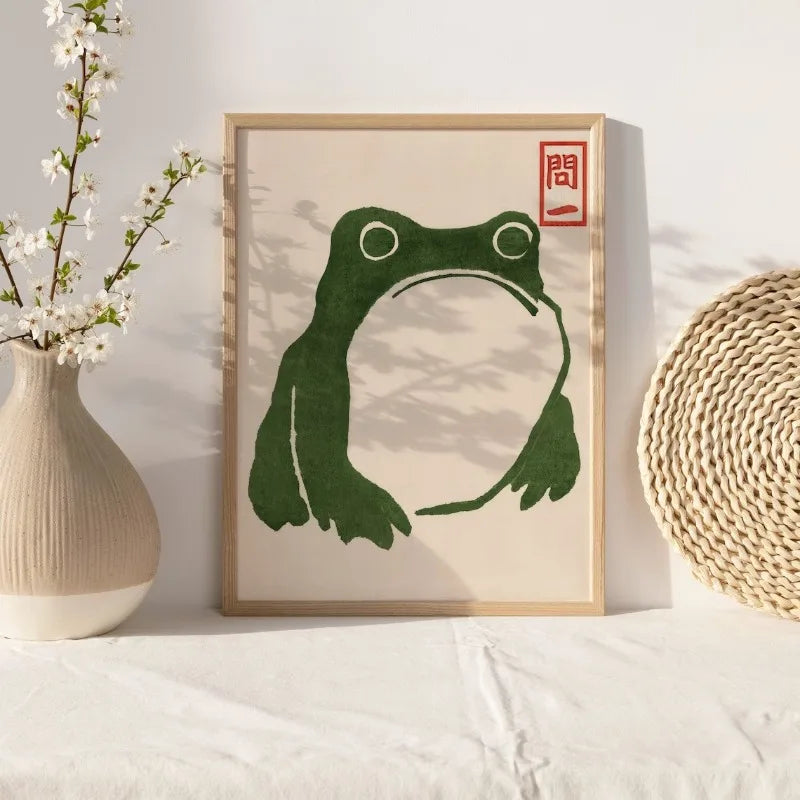 Wandposter met bloemen in vaas
