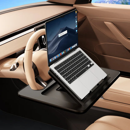 Laptop standaard met ruimte voor accessoires