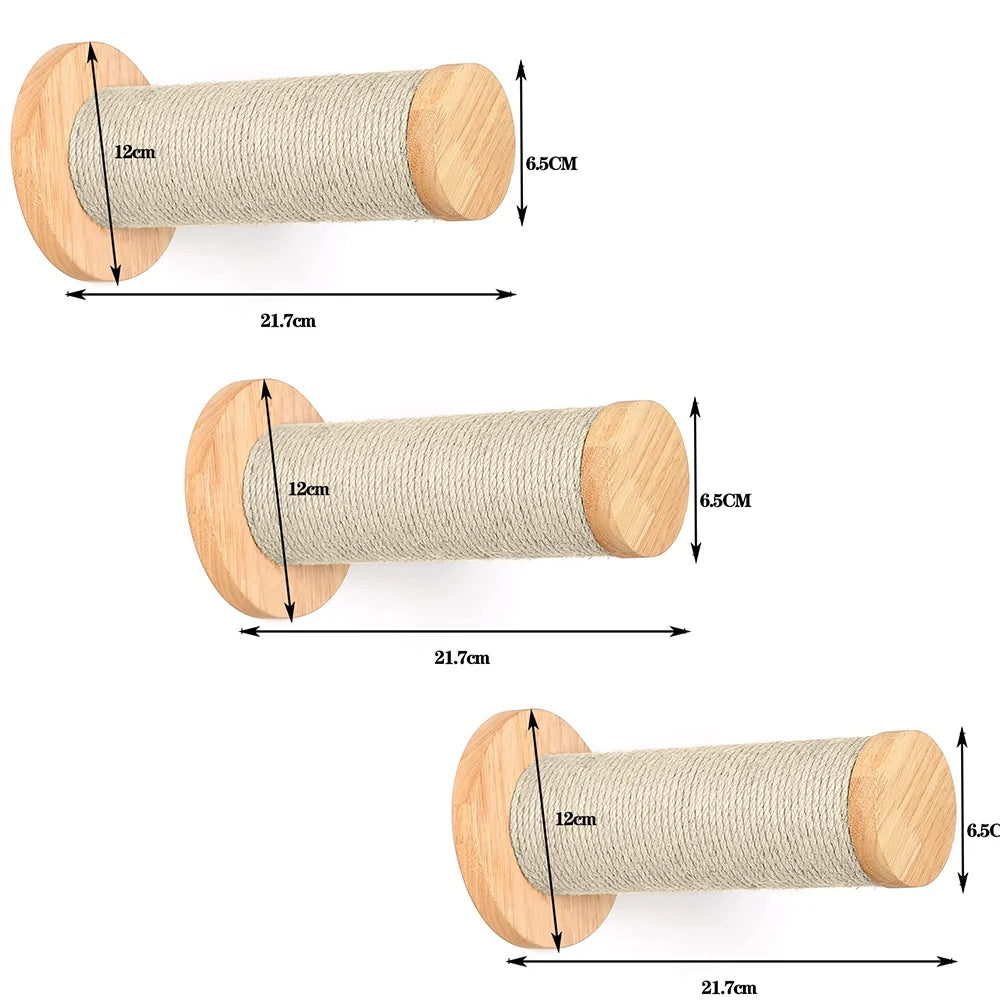 Houten kattenpaal met hangmat – Natuurlijk en rustgevend