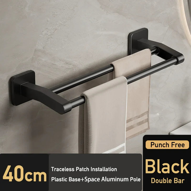Badkamer handdoekenrek met spiegelframe – 2-in-1 oplossing