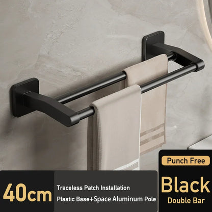 Badkamer handdoekenrek met spiegelframe – 2-in-1 oplossing