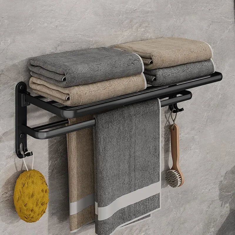 Compact handdoek rek voor hoekmontage – Slim ruimtegebruik