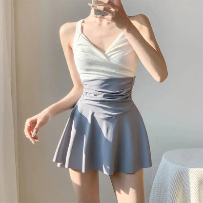 Zwemjurk met plissé effect – Luxe en elegantie