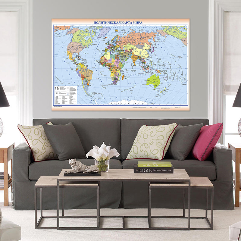 Wereldkaart op acryl – Modern en strak afgewerkt