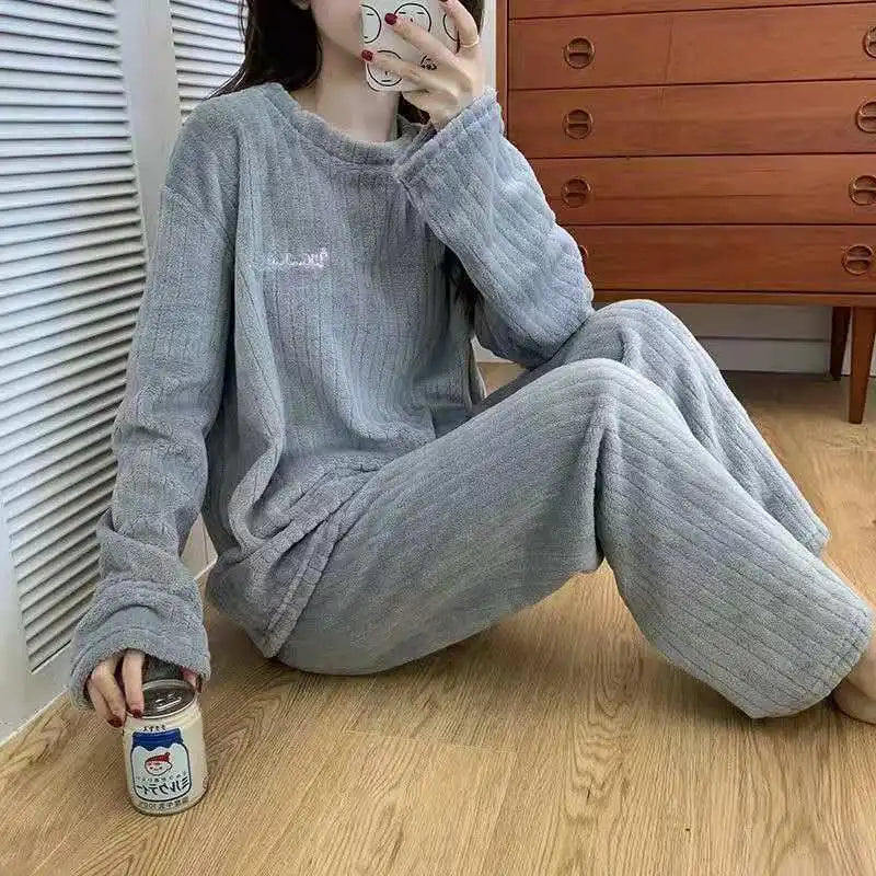 Dames pyjama winter met extra dikke stof