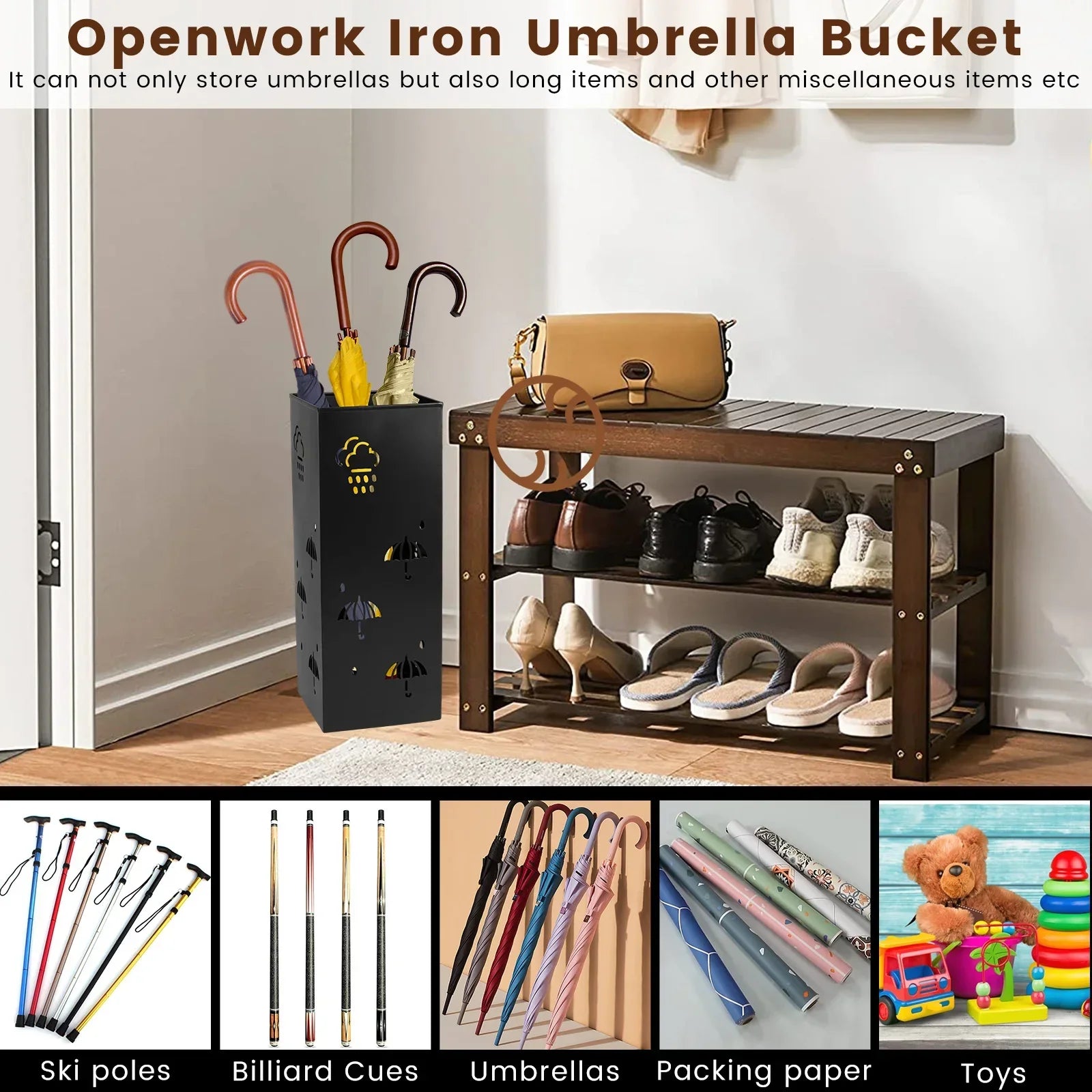 Metalen paraplu bak met matte afwerking