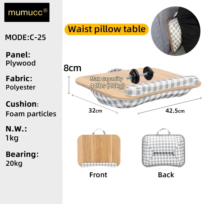 Pluche schootdienblad met luxe afwerking