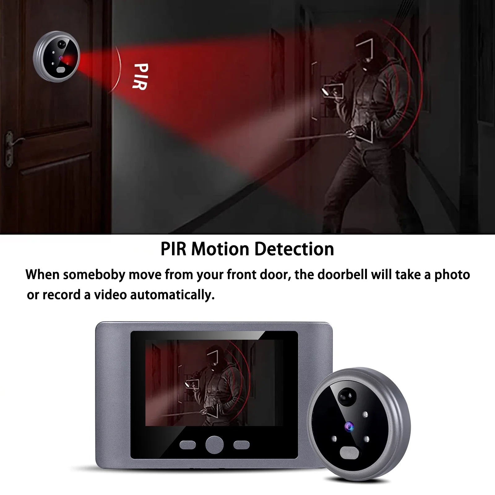 Draadloze video deurbel met HD camera