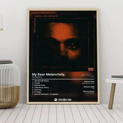 Poster van een hert of bosdier