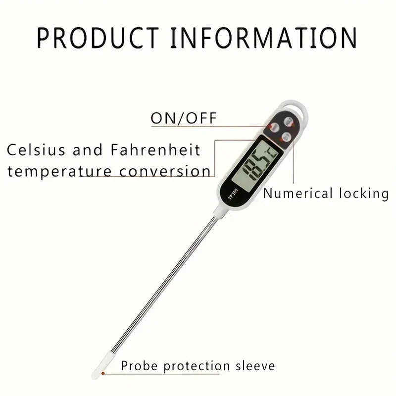 Compact vleesthermometer voor keukengerei-lade