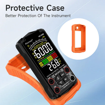Multimeter met houder voor meetsnoeren