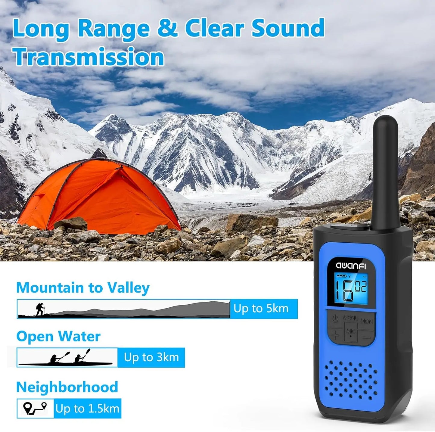 Action walkie talkie met instructieboekje