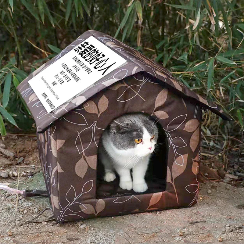 Zachte ronde kattenmand groot – Perfect voor koude dagen