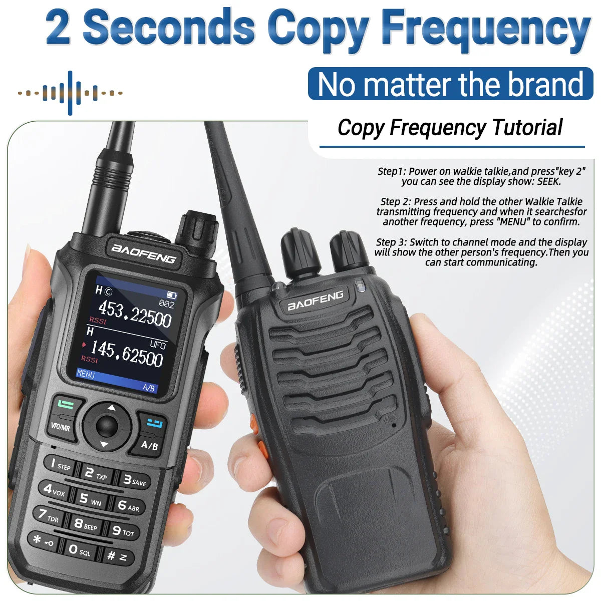 Walkie talkies met kristalhelder geluid