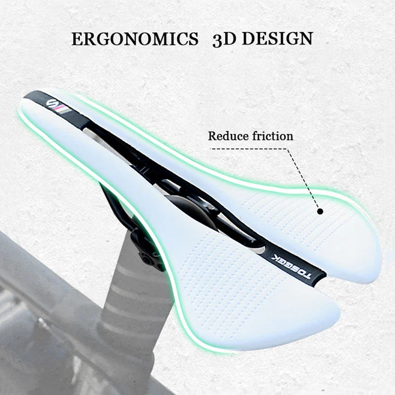Fietszadel met ergonomische zadelvorm
