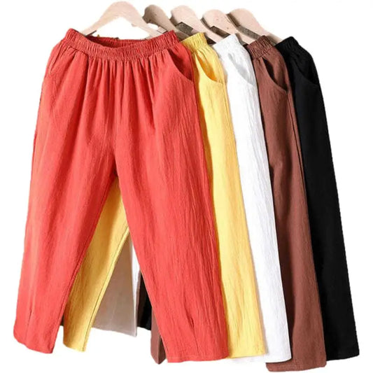 Linnen broek dames met elastische taille – Comfortabel en flexibel