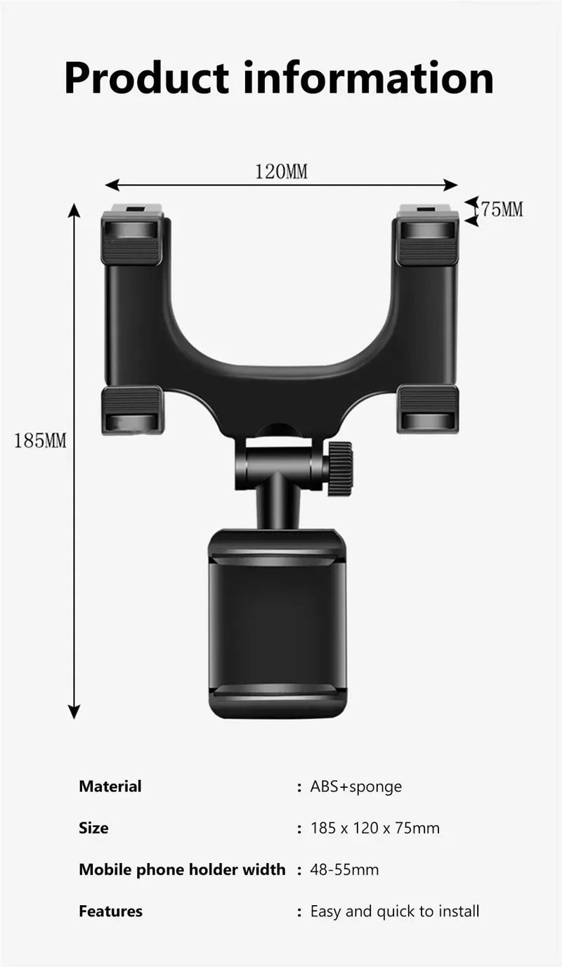 Auto telefoonhouder met rubber grip – Beschermt je toestel
