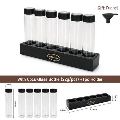 Borosilicaat glazen koffiemok met accessoire vakje
