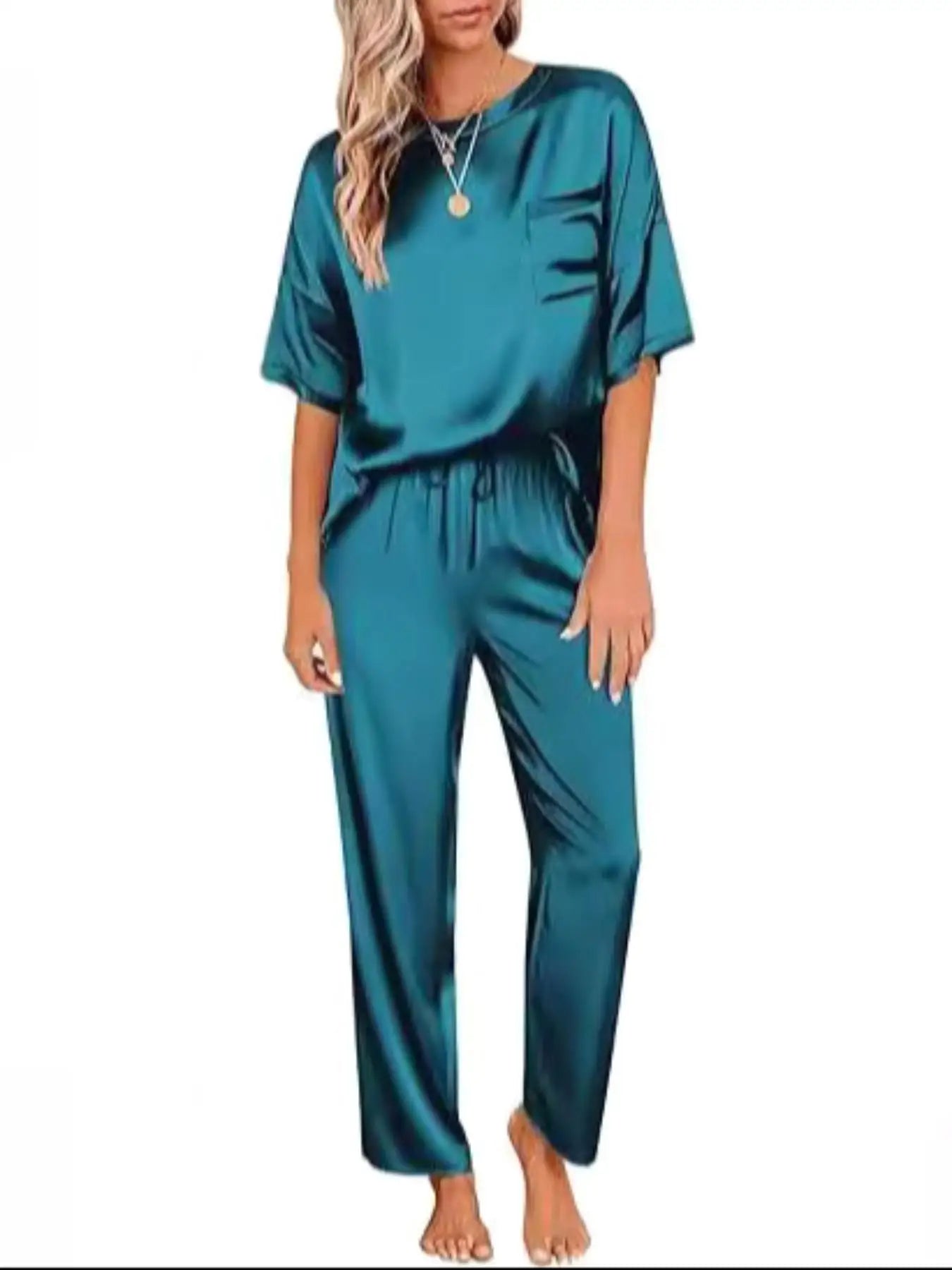 Dames pyjama katoen in pastelkleuren