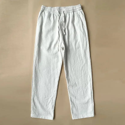 Linnenmix broek heren met split aan enkel – Modern accent