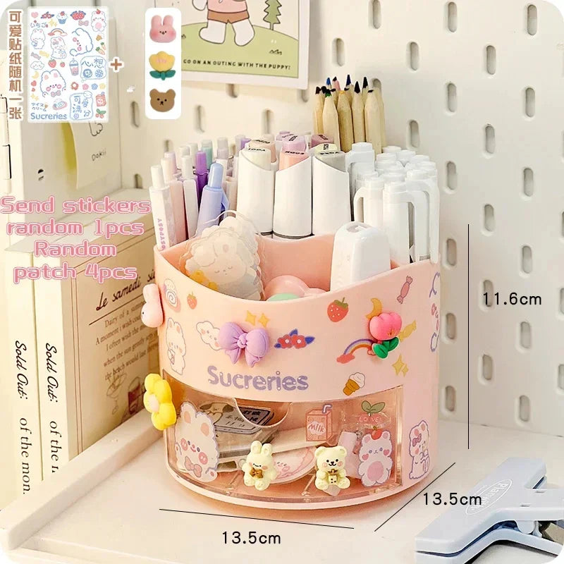 Lichte desk organizer met rubberen onderzijde
