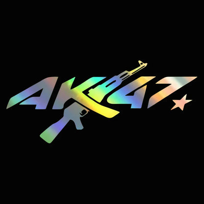 auto stickers - AK47 ontwerp met holografische glans voor unieke uitstraling