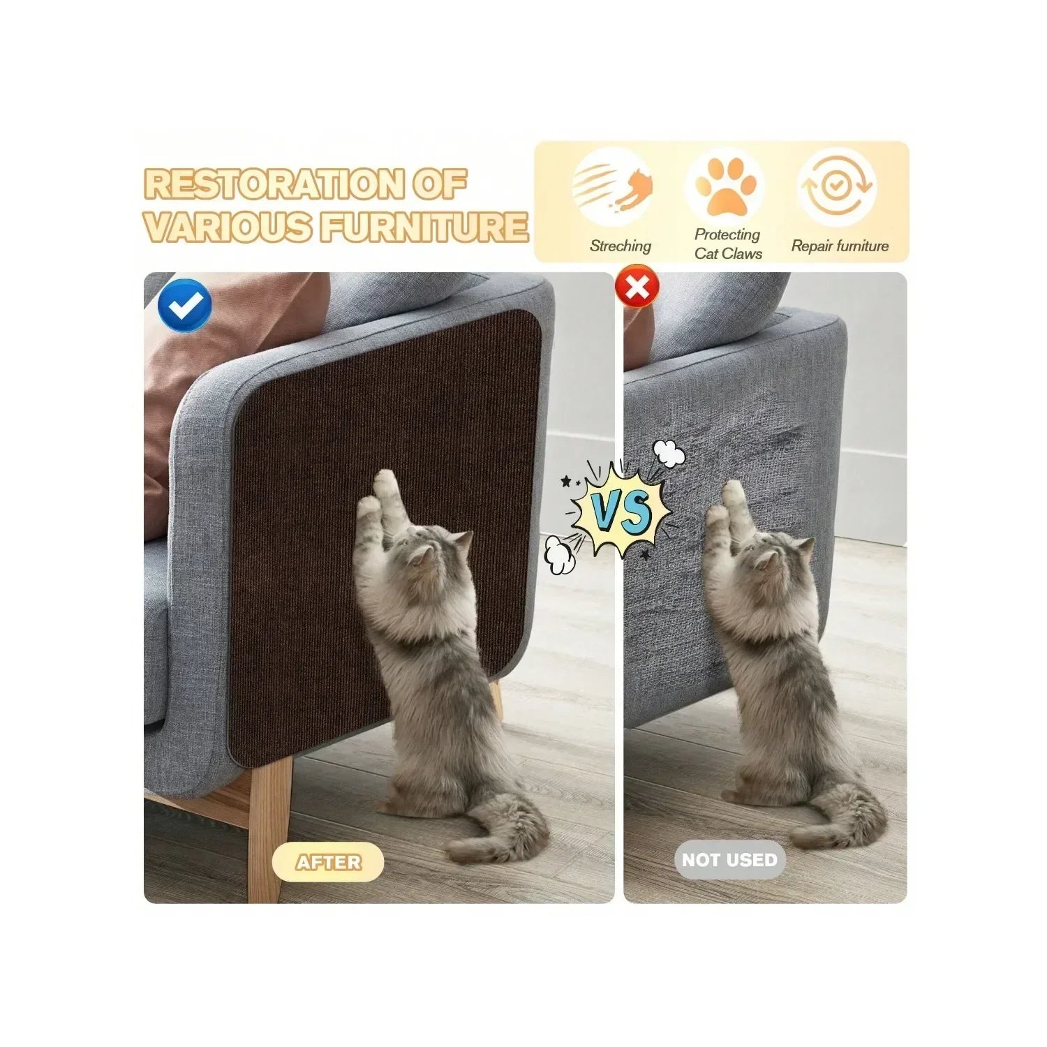 Kattenpaal met platformen in houtlook – Natuurlijk effect