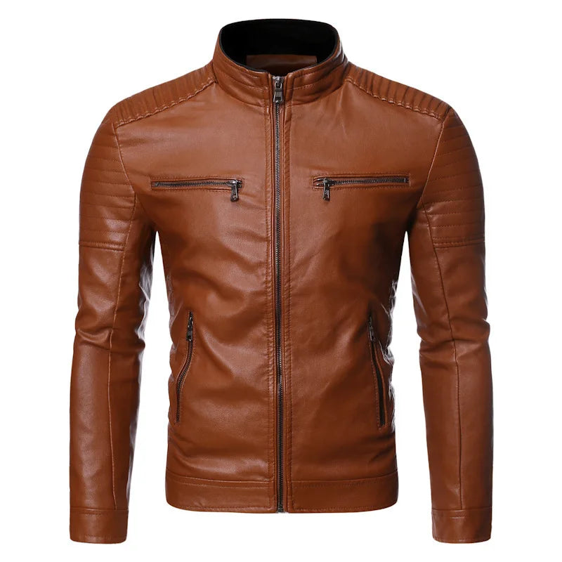 Leren jassen heren - Zwart met stoere details voor een krachtige look