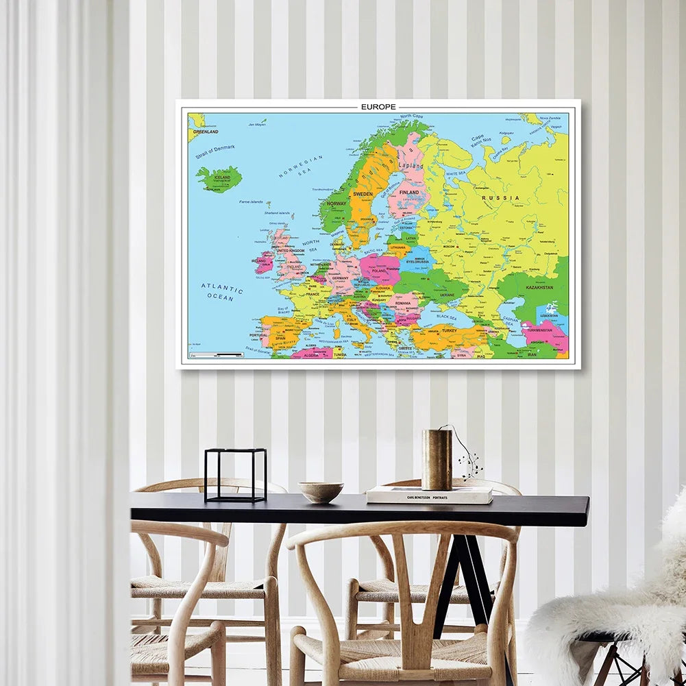 Wereldkaart met naamlabels per continent