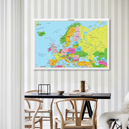 Wereldkaart met naamlabels per continent