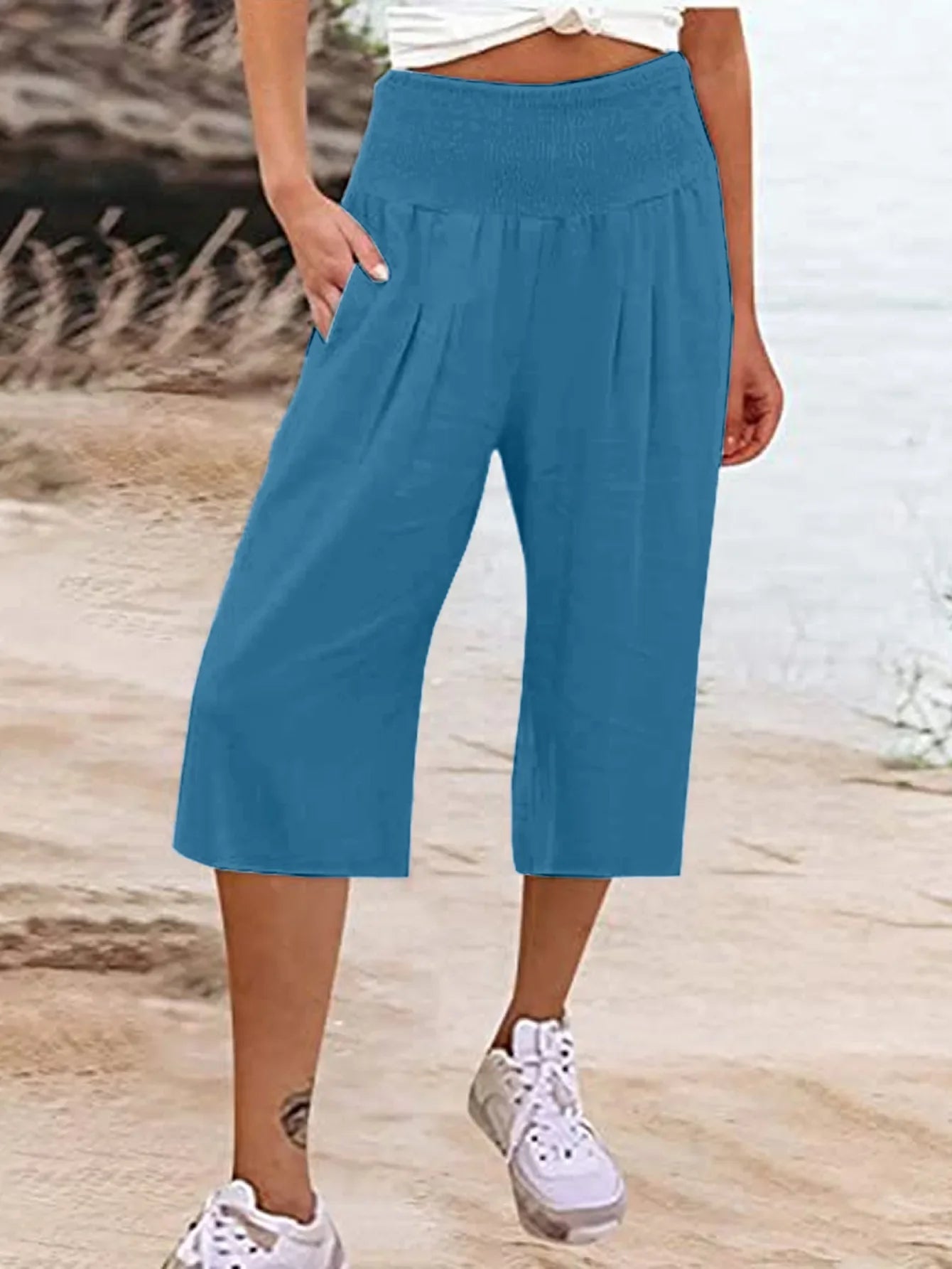 C&A linnen broek dames met strikband – Vrouwelijk accent