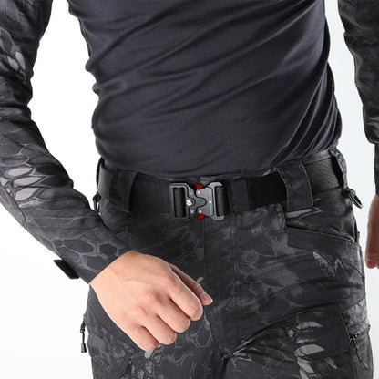 Riem heren met vintage messing gesp