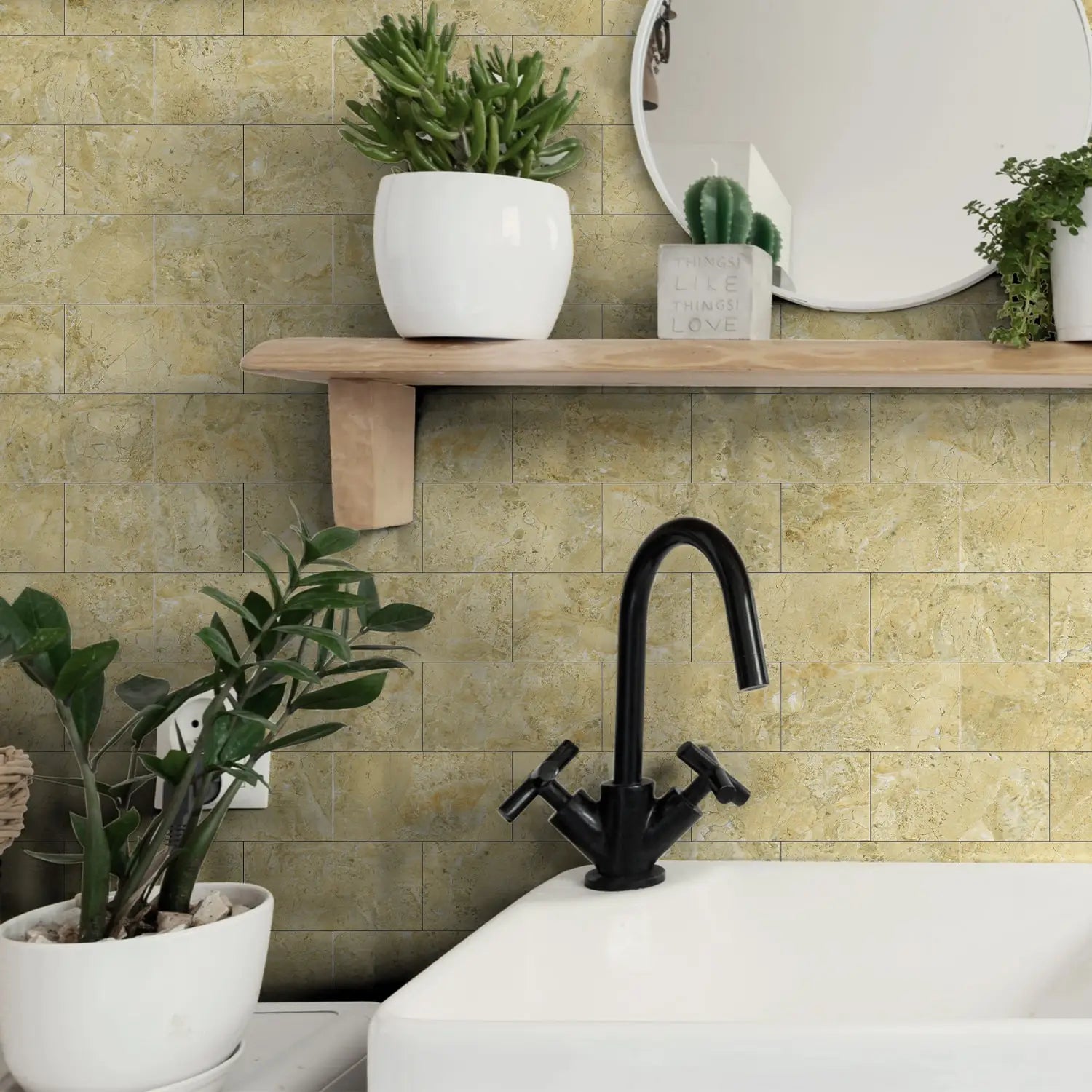 Natuursteen mozaiek badkamer – Rustieke wellness uitstraling