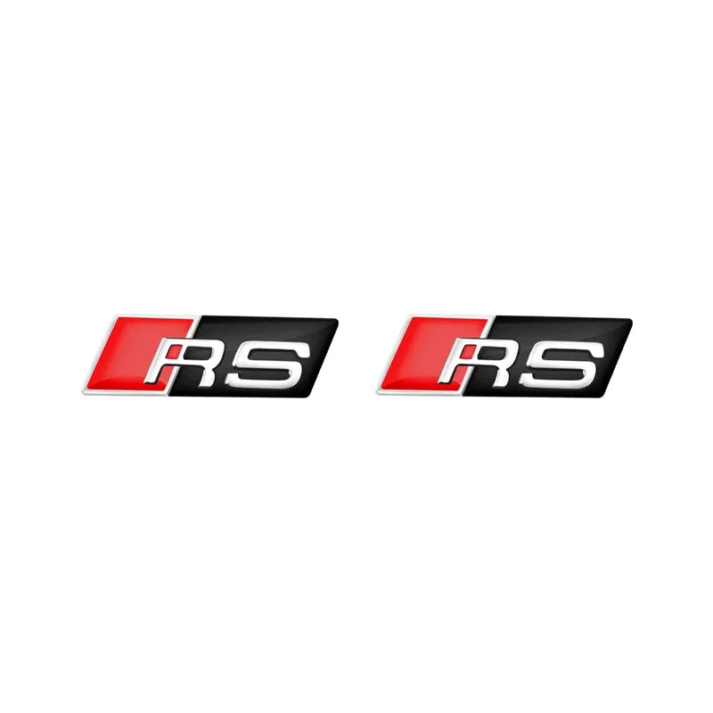auto stickers - stijlvolle RS Line metal stickers voor sportieve uitstraling