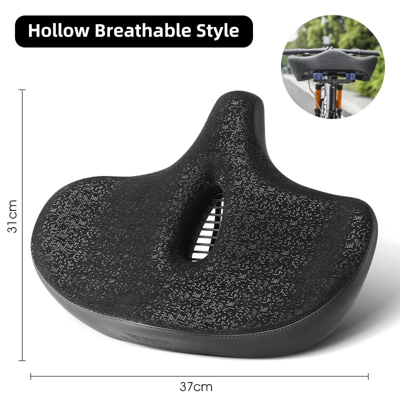 Comfort fietszadel met brede ondersteuning