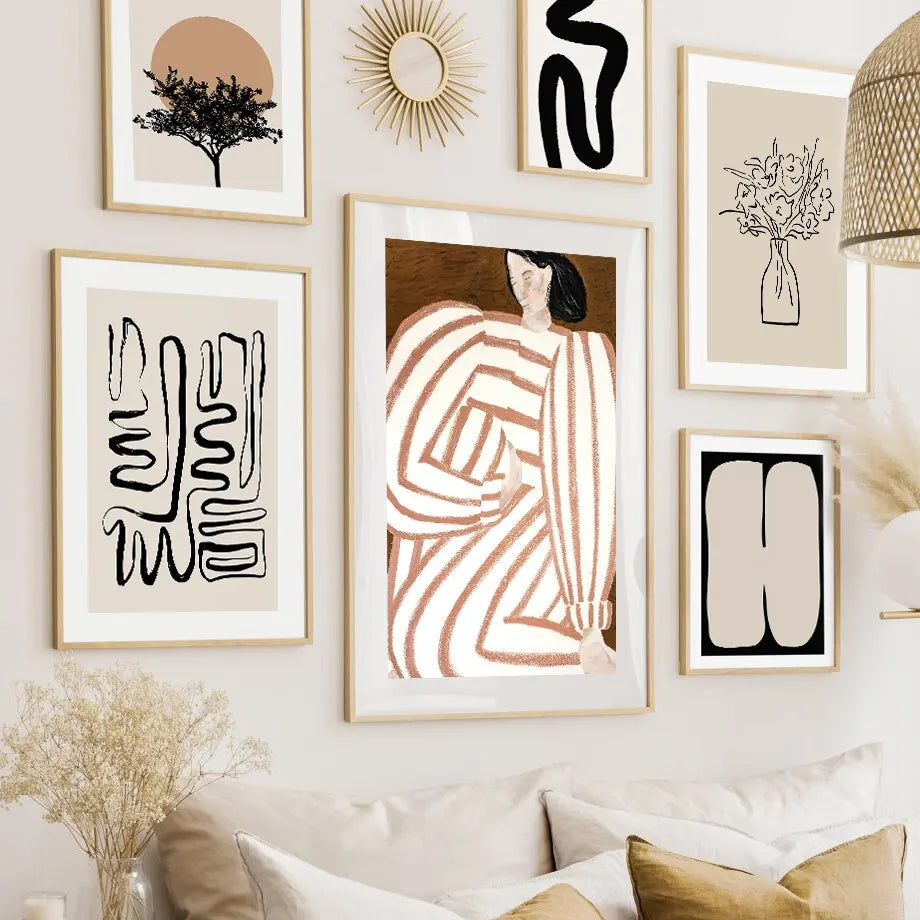 Poster in zachte pastelkleuren
