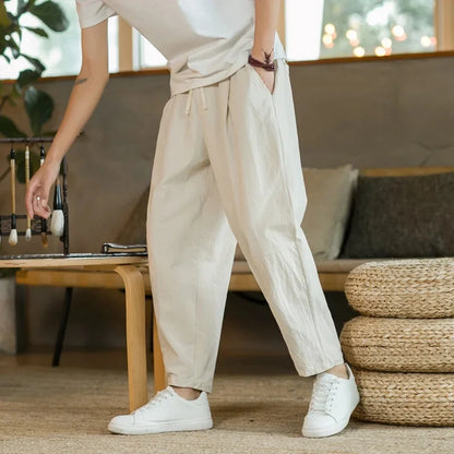 Linnen broek man met luchtige pasvorm – Ideaal voor warm weer