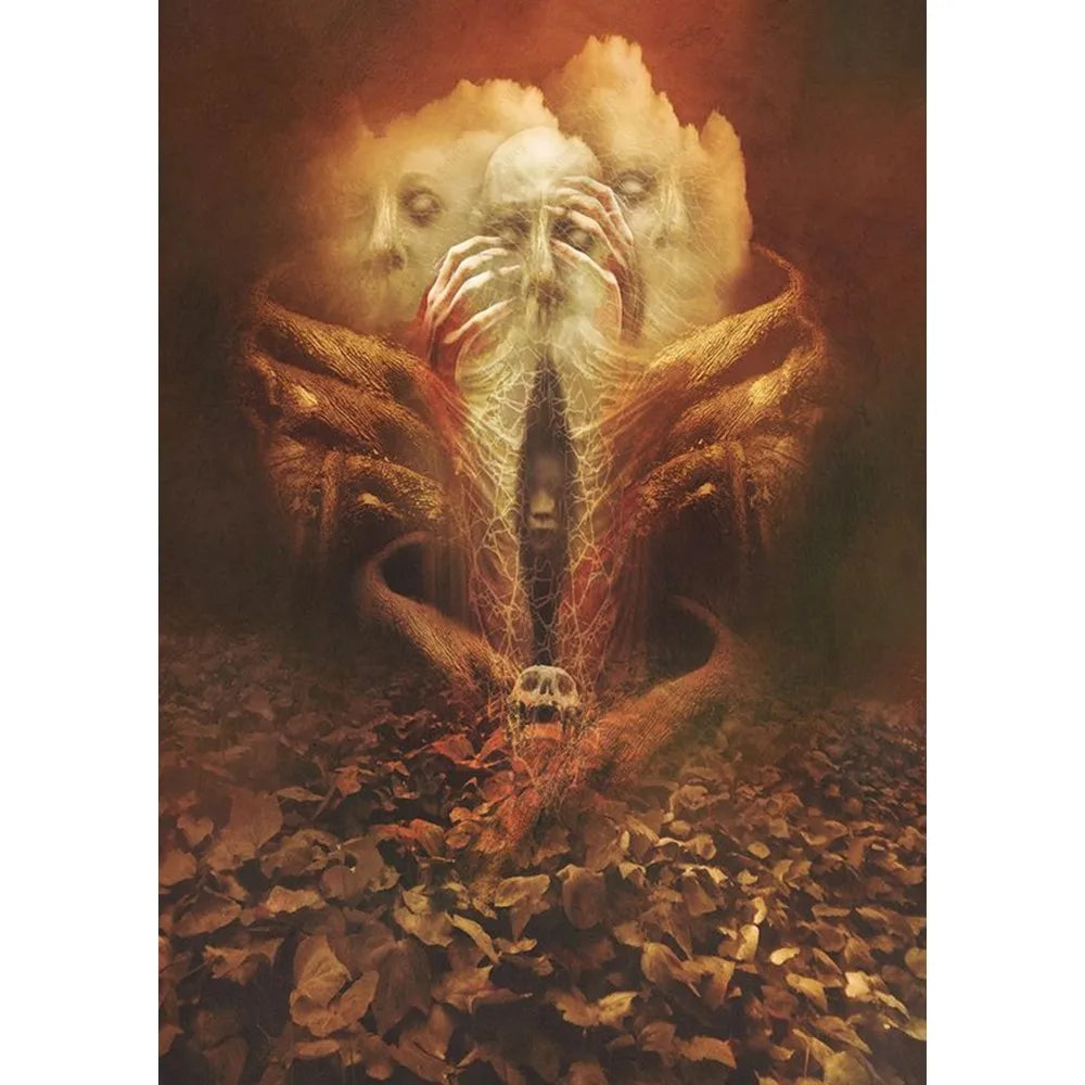Posters met marmeren textuur en gouden accenten