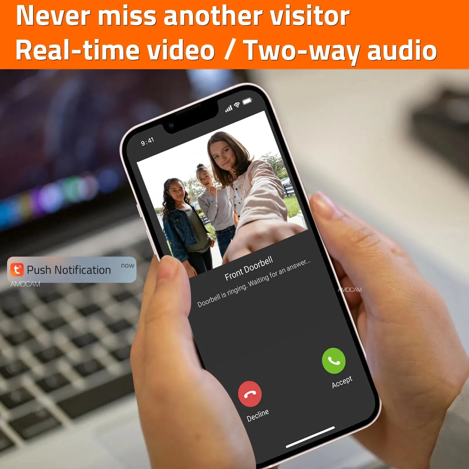 Video deurbel zonder abonnement met microSD-kaart