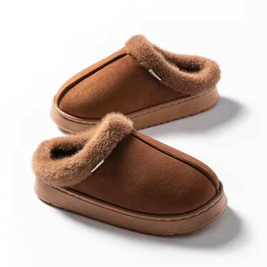 Donkerbruine Sloffen – Warme Pantoffels met Antislip