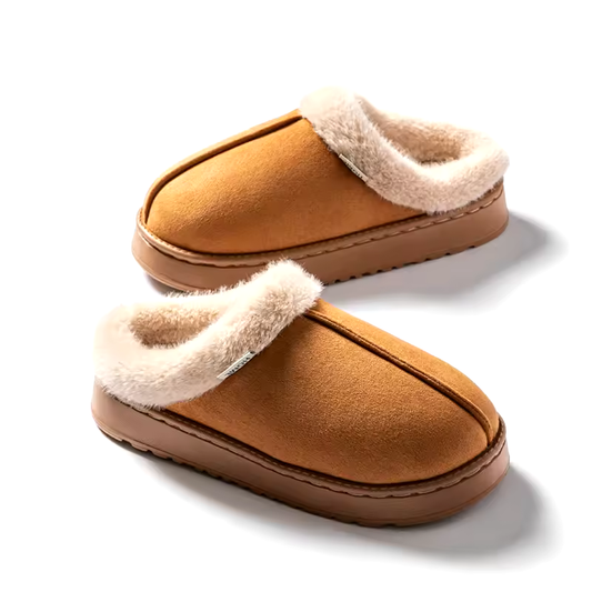 Bruine Sloffen – Warme Pantoffels met Antislip