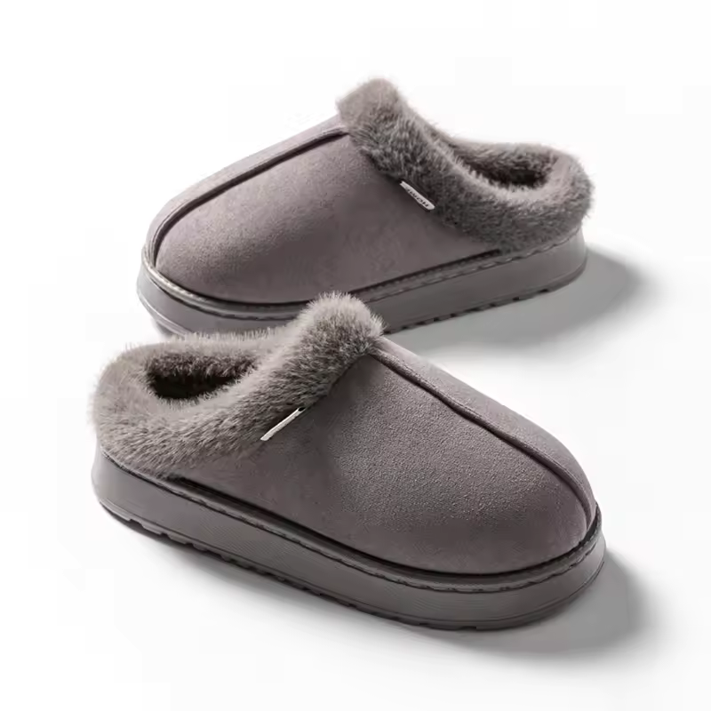 Grijze Sloffen – Comfortabele Pantoffels met Antislip