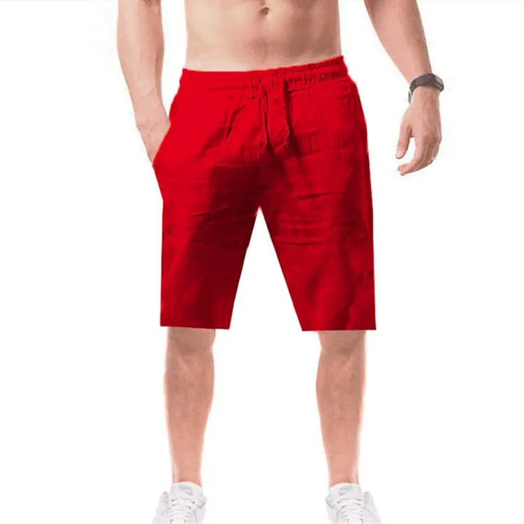 Linnen broek man met elastiek aan de enkel – Sportieve look