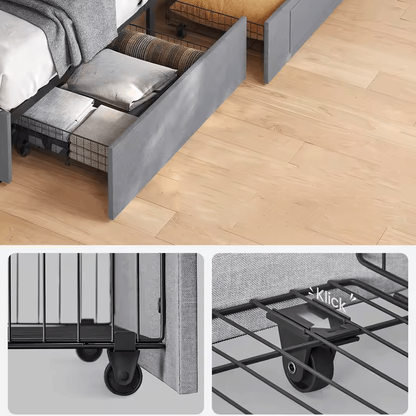 Tweepersoonsbed 160 x 200 - Grijs - Stijlvol & Comfortabel - ComfyThuis