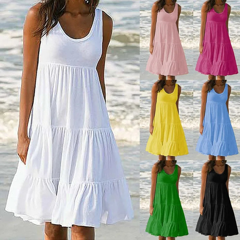 Pastel jurk met een romantische snit