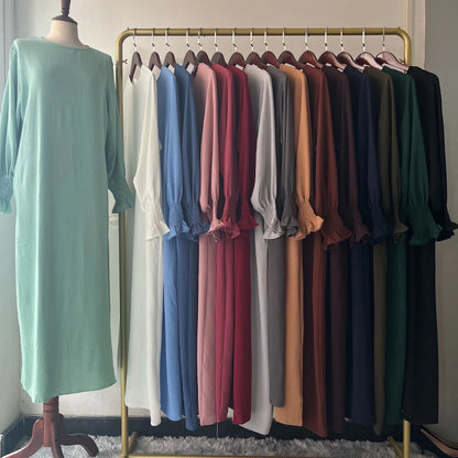 Zachte pastel jurk voor een romantische uitstraling