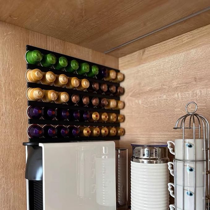 BRASQ Capsulehouder - Opbergbox met Lade - 50 Cups - Koffiecups houder Zwart BRASQ Capsulehouder - Opbergbox met Lade - 50 Cups - Koffiecups houder Zwart