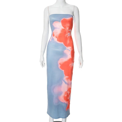 Pastel jurk met een romantische snit